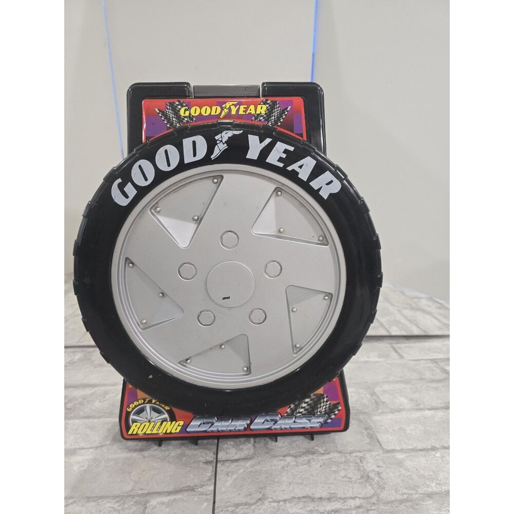 Vtg Goodyear Rolling Car Case Holder for 75 Hot Wheels or Matchbox cars